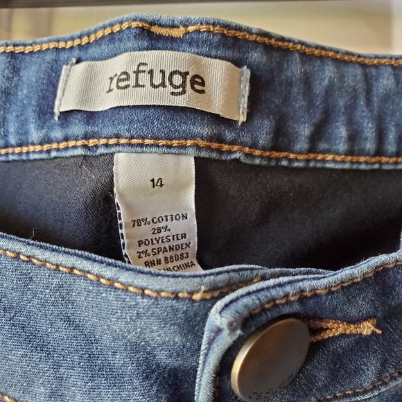 Women's Refuge dark jeans w/ankle zipper - plus size 14 - Picture 3 of 10